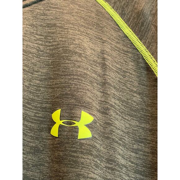 Under Armour Green and Neon 1/4 zip long sleeve Heat Gear Large - Picture 4 of 9